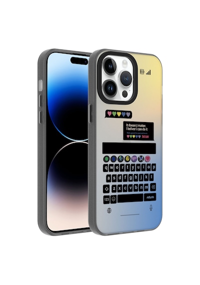 Apple Uyumlu iPhone 14 Pro Max Uyumlu Desenli Zore Dragon Sert Kılıf-klavye Klavye -