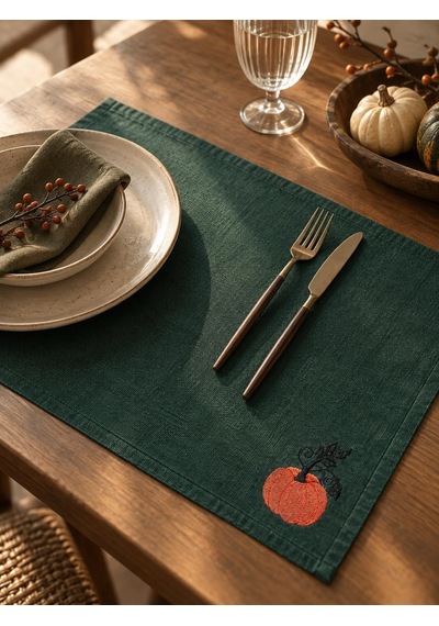 Tr Maison Nakshatra 6 Parça Nakışlı 35 X 45 Keten Amerikan Servisi Genel