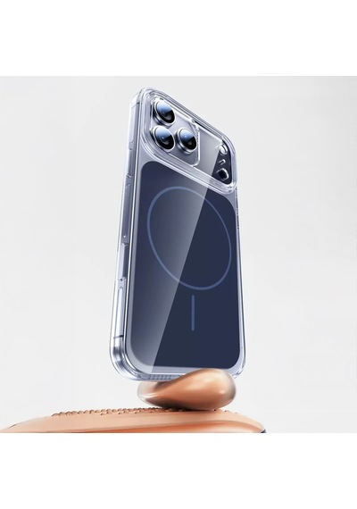 Lexroo İphone 17 Pro Mag Safe Şarj Özellikli Şeffaf Kamera Kontrol Butonlu Lugano İnce Kılıf - Tu