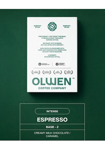 Olwen Espresso Çekirdek Kahve Kahve Base 2 - 1 Kg Kremalı Sütlü Çikolata, Karamel ,yoğun