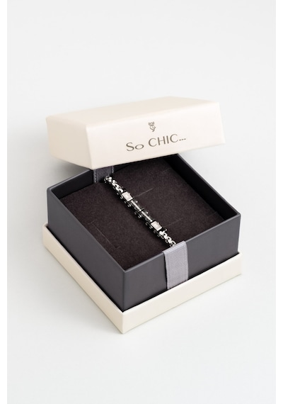 So Chic Zirkon Taşlı 21 Cm Çelik Erkek Bileklik