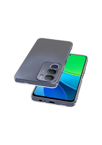 Noktaks - Vivo Uyumlu Vivo Y19s - Kılıf Şeffaf Soft Slim Fitt Süper Silikon Kapak T37245 Şeffaf