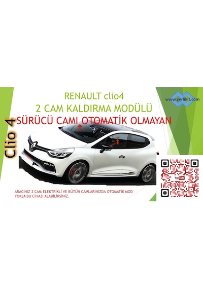 Renault Clio4 2 Li Cam Kaldırma Kiti Sol Camı Otomatik Olmayan