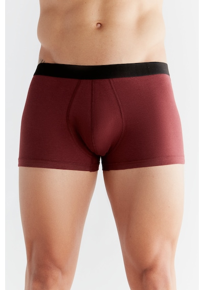 Albero Natur Gots Sertifikalı Organik Pamuk Erkek Trunk Boxer İç Çamaşırı Bordo
