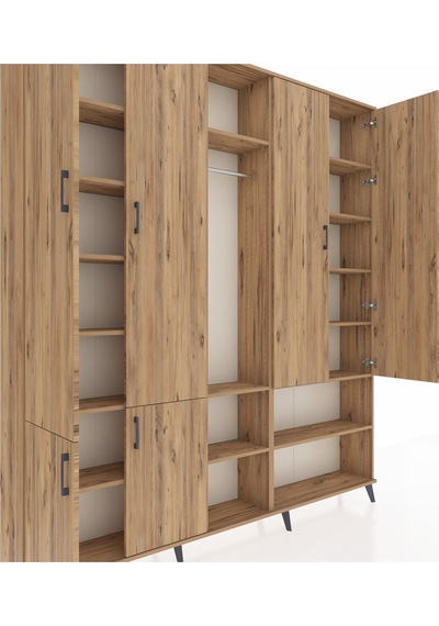 Arges Dolap 15 Raflı 5 Kapaklı Tek Askılı 220x30x243 Çam-çam/çam Atlas Çam/atlas Çam Arges Dolap 15 Raflı 5 Kapaklı Tek Askılı 220x30x243 Çam-çam/çam Atlas Çam/atlas Çam