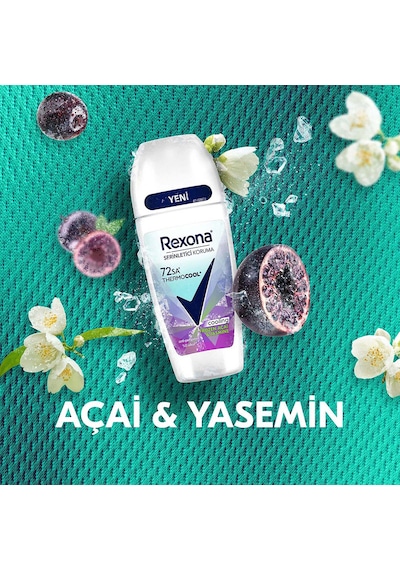 Rexona Thermocool Kadın Roll On Deodorant Frozen Açai & Jasmine 50 Ml X2