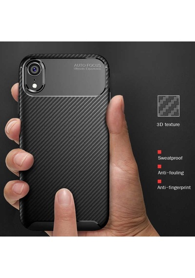 Apple Uyumlu iPhone Xr 6.1 Kılıf Zore Negro Silikon Kapak Siyah