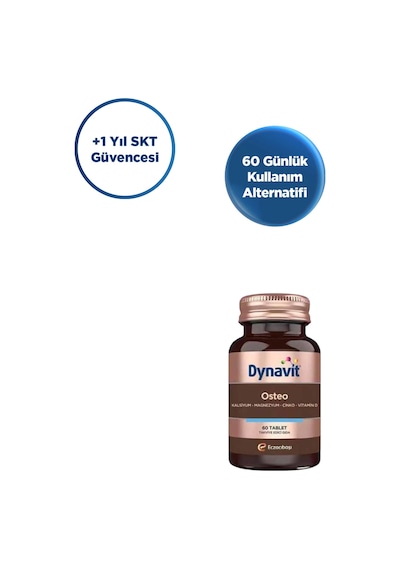 Dynavit Osteo 60 Tablet - Kalsiyum, Magnezyum, Çinko, Bor, Bakır, Selenyum, Vitamin D3 - Eklem&kemik