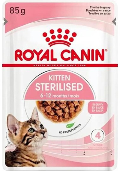 Royal Canin Kitten Sterilised Kısır Yavru Kedi Maması 85gr 12li Paket