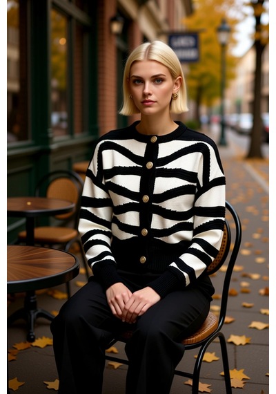 Benerly Kadın Oversize Crop Dalgalı Desenli Triko Hırka Düşük Kol Bisikle Siyah Benerly Kadın Oversize Crop Dalgalı Desenli Triko Hırka Düşük Kol Bisikle Siyah