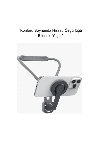 Esnek Boyun Askılı Telefon Tutucu Manyetik Uyumlu, 360 Dönebilen Ayarlanabilir Stand Eller Serbest Video İzl Genel