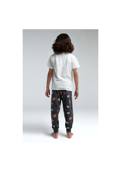 Rolypoly Erkek Çocuk Beyaz Pijama Takımı 5274-47517 Beyaz