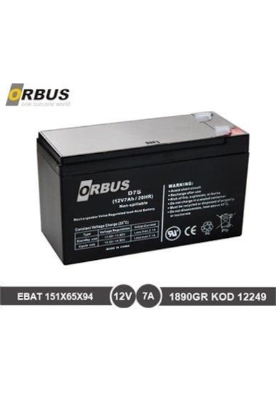 Orbus Akü 12 V 7 Ap