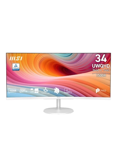 Msı Pro Mp341cqw E12 34 3440x1440 Uwqhd 120hz 4ms Curve 1500r Hdmı Dp Rj45 Hdr Ready Amd Freesync Premium Va Monitör