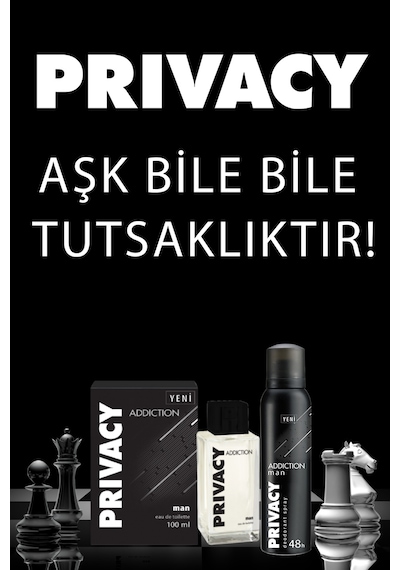 Privacy Addiction Erkek Parfüm EDT 100 ML + Erkek Sprey Deodorant 3 x 150 ML