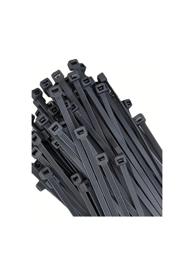 200 Adet 37 Cm-3.6 Mm Siyah Elektrik Kablosu Kablo Bağı Klips Plastik Kelepçe Cırt Cırt Kelepçe