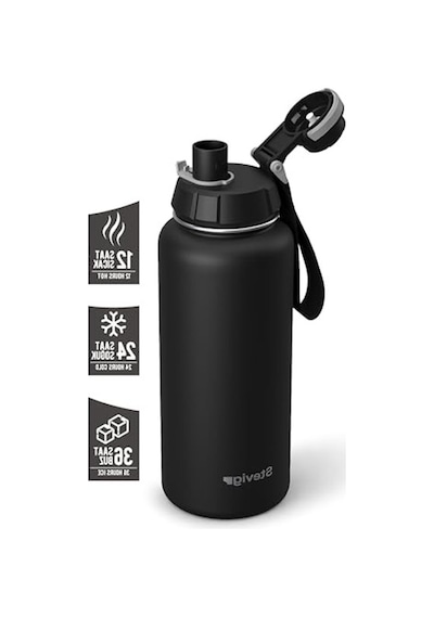 Sızdırmaz Çelik Termos 1000 Ml Kapasite, Siyah Renk 01