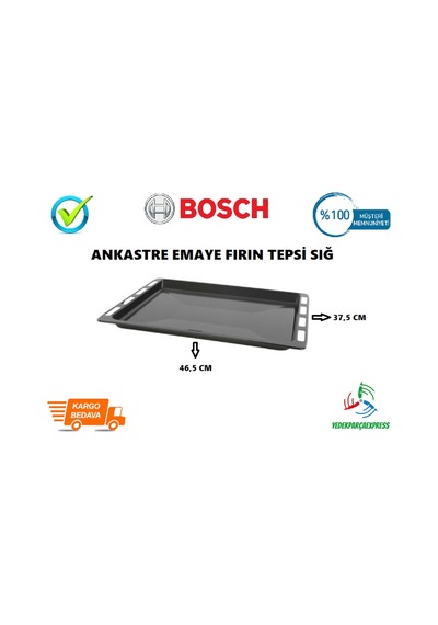 Bosch Uyumlu Ankastre Firin Emaye Tepsi (Siğ) 46,5 X 37,5 Cm - 417749820