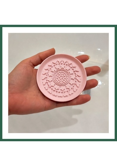Bezos 3d Baskı Makyaj Fırçası Temizleme Pedi - Desenli Aparat-pembe Bzs01