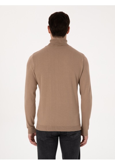 Cacharel Camel Slim Fit Pamuk Karışımlı Balıkçı Yaka Triko Kazak Kahverengi Cacharel Camel Slim Fit Pamuk Karışımlı Balıkçı Yaka Triko Kazak Kahverengi