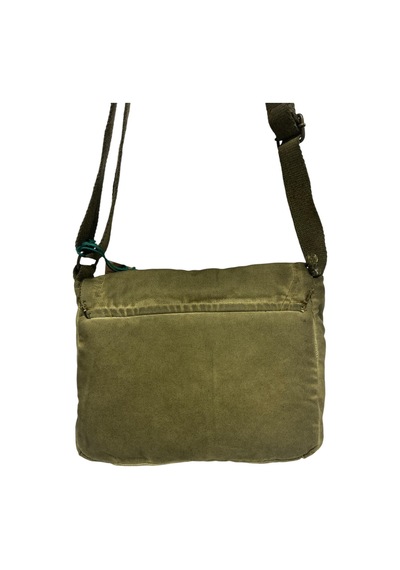 Old Cotton Cargo Vintage Küçük Salaş Unisex Günlük Çapraz Postacı Çantası S Boy 26x20cm Haki
