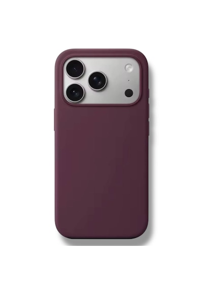 Apple Uyumlu iPhone 17 Pro Kılıf Kamera Çıkıntılı Yumuşak Silikon İçi Kadife Lansman Kapak . Bordo