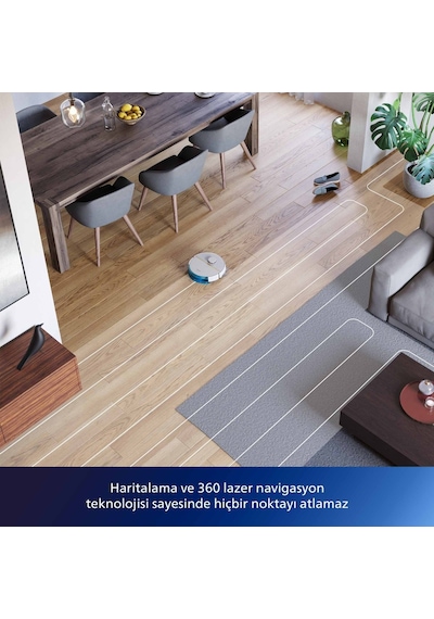 Philips XU3110 / 02 Homerun 3000 Serisi Aqua Çöp İstasyonlu Robot Süpürge Beyaz Philips XU3110 / 02 Homerun 3000 Serisi Aqua Çöp İstasyonlu Robot Süpürge Beyaz