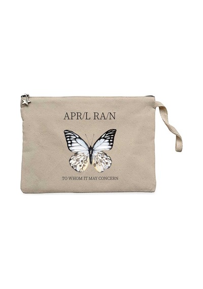 April Rain To Whom It May Concern Krem Clutch Astarlı Cüzdan / El Çantası