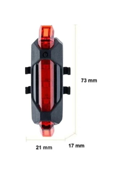 Usb Şarj Edilebilir Parlak Bisiklet Led Lamba Su Geçirmez Güvenlik Uyarı Arka Lamba Işığı Beyaz