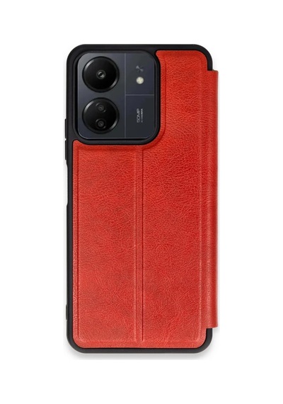 Xiaomi Redmi 13c Kılıf Flip Cover - Kırmızı 0.2M-Çok Renkli