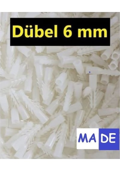 standart plastik dübel 6 mm (300 Adet)