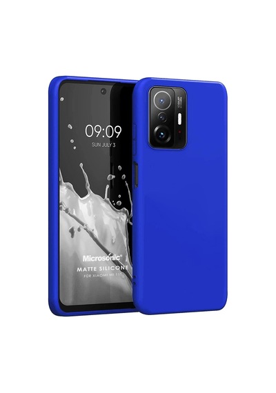 Matte Silicone Xiaomi Mi 11t İçin Kılıf Mavi Mi 11t İle Uyumlu Kılıf - Mavi