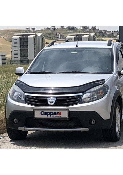 Cappafe Dacia Sandero Ön Kaput Koruma Rüzgarlık 4Mm Abs 2009-1