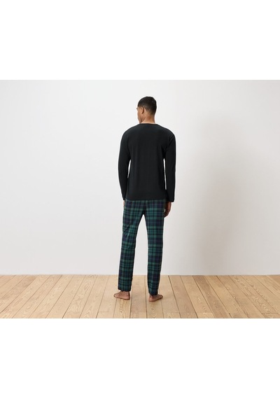 Tchibo Erkek Pijama, Jersey, Kareli Yeşil