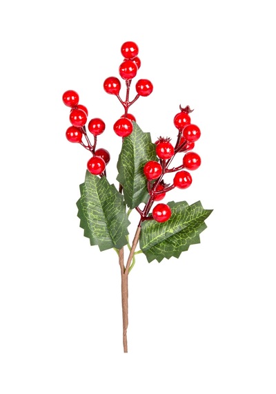 Yılbaşı Çiçeği Pike Berry Kırmızı-yeşil 30 Cm.