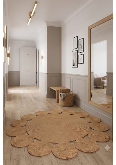 Villadia Home Textile Jüt Hasır Yuvarlak Kilim Halı Yolluk Dekoratif Örgü Halı Doğal Görünümlü Bohem Kilim Salon Oturma Odası Balkon Mutfak Yatak Odası Koridor 7249bambu Villadia Home Textile Jüt Hasır Yuvarlak Kilim Halı Yolluk Dekoratif Örgü Halı Doğal Görünümlü Bohem Kilim Salon Oturma Odası Balkon Mutfak Yatak Odası Koridor 7249bambu