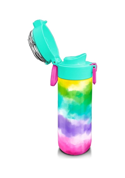 Coral High Kids Renkli Batik Desenli Pipetli Ve Direkt İçim Çelik Termos 500 Ml 31944 Çok Renkli
