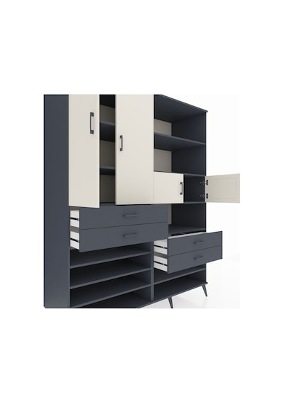 Kronos Gardrop 11 Raflı 4 Çekmeceli 4 Kapaklı 176x59x221 Antrasit-aytaşı/antrasit Aytaşı/antrasit Kronos Gardrop 11 Raflı 4 Çekmeceli 4 Kapaklı 176x59x221 Antrasit-aytaşı/antrasit Aytaşı/antrasit