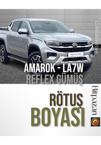 Vw Amarok Reflex Gümüş La7w Uyumlu Profesyonel Çizik Ve Taş İzi  Rötuş Boyası 25ml.