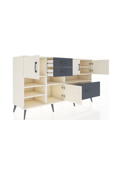 Kronos Konsol 7 Raflı 3 Çekmeceli 4 Kapaklı 176x59x99 Aytaşı-ayta Aytaşı-aytaşı/antrasit