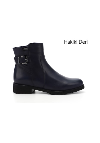 Gönderi(R) Gönderi R Kadın Lacivert Antik Fermuarlı Kauçuk Taban Hakiki Deri Bot Dkzb61346460 Lacivert