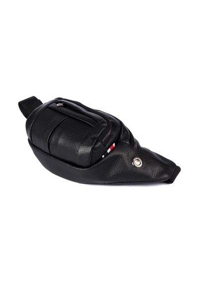 Newish Polo Newısh Polo Accessorıes Unisex Suya Dayanıklı Vegan Soft Deri Siyah Kulaklık Çıkışlı Omuz Ve Bel Çantası Siyah