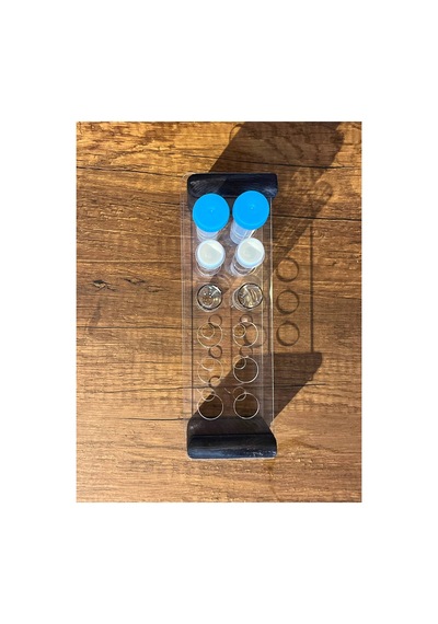 12'li Deney Tüpü Standı 16 Mm Tüp Ve 15 Ml Falkon Uyumlu Ahşap Pleksi Laboratuvar Standı