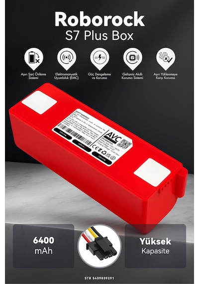 Roborock S7 Plus 6400mah Box Robot Süpürge Bataryası D.k