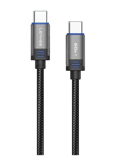 Lenyes LC532 60 W Type-C to Type-C Hızlı Data ve Şarj Kablosu 1 M Gri