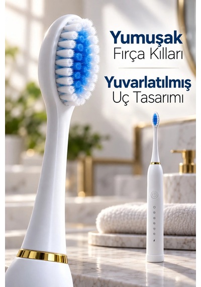 Ers Beyaz Elektrikli Diş Fırçası 500 Mah Bataryalı