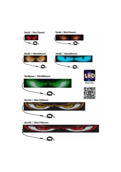 Wearfitpro Matrix Led Panel Cama Yapışan Telefon Kontrollü Otomobil Led,tırcı Kamyon Led Uznluk60cm-geniş12cm