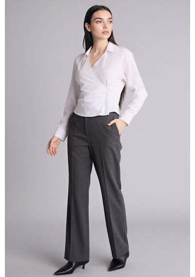 Defacto Straıght Fıt Cep Detaylı Normal Bel Düz Paça Pantolon F7380ax26spgr394 Gri-gr394