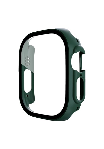 Gld-spt- Newface Apple Uyumlu Watch Ultra 49mm Desert Camlı Kasa Ekran Koruyucu - Koyu Yeşil