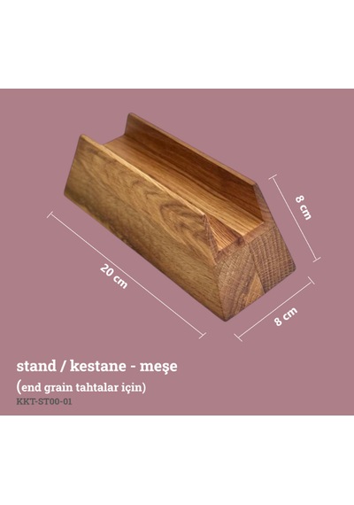 KAF Ahşap Meşe / Kestane (End Grain) Kesme Tahtası Standı